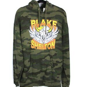 Blake Shelton Pullover Hoodie Men's Size Large Green Camo Country Music